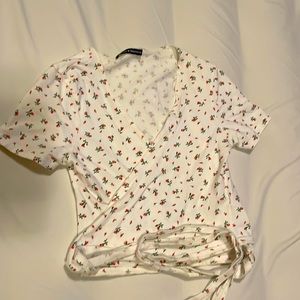 Brandy Melville wrap crop top